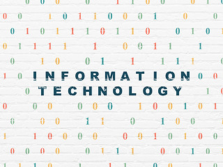 Image showing Information concept: Information Technology on wall background