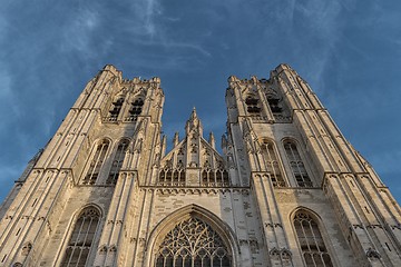 Image showing BRUSSELS, BELGIUM-NOVEMBER 23, 2014: The Cathedral of St. Michael and St. Gudula, 1000 year old cathedral in the Capital