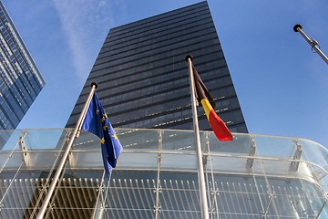 Image showing The modern part of city centre in Brussels