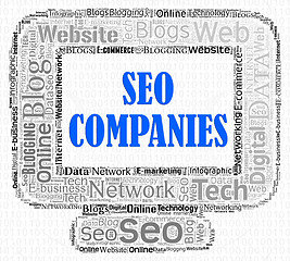 Image showing Seo Companies Shows Search Engines And Business