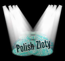 Image showing Polish Zloty Shows Exchange Rate And Currencies