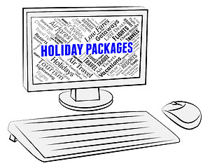 Image showing Holiday Packages Represents All Inclusive And Computer