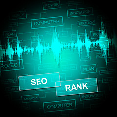 Image showing Seo Rank Means Search Engines And Business