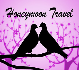 Image showing Honeymoon Travel Means Romantic Traveller And Break