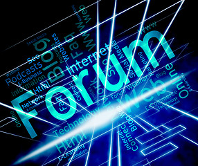 Image showing Forum Word Represents Social Media And Chat