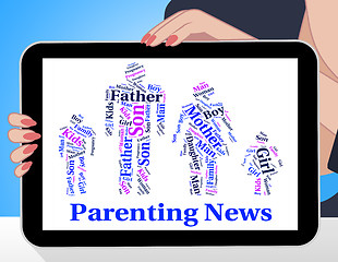 Image showing Parenting News Indicates Mother And Baby And Article