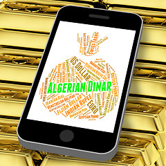 Image showing Algerian Dinar Indicates Worldwide Trading And Broker