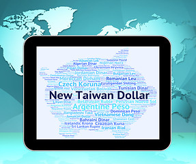 Image showing New Taiwan Dollar Means Exchange Rate And Banknotes