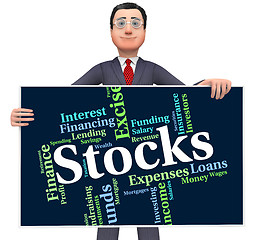 Image showing Stocks Word Indicates Return On Investment And Finance