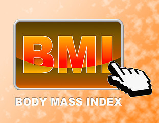 Image showing Bmi Button Indicates Web Site And Body