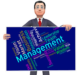 Image showing Management Words Represents Boss Company And Wordcloud