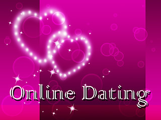Image showing Online Dating Indicates Web Site And Dates