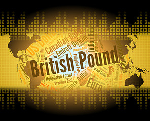 Image showing British Pound Represents Worldwide Trading And Broker