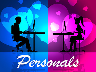 Image showing Personals Online Means Web Site And Classifieds