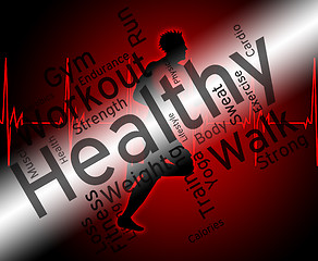 Image showing Health Words Shows Healthcare Text And Wellness