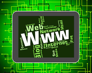 Image showing Www Word Shows World Wide Web And Internet