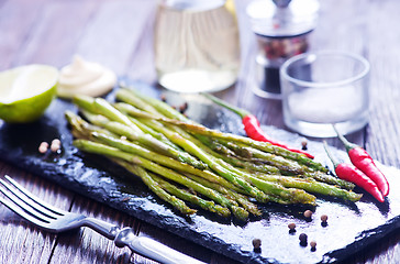 Image showing fried asparagus