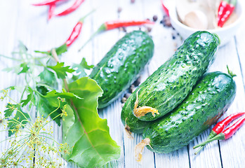 Image showing cucumbers