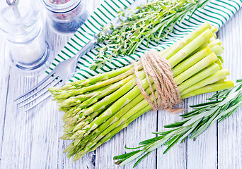 Image showing raw asparagus