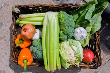 Image showing Fresh vegetables in basket