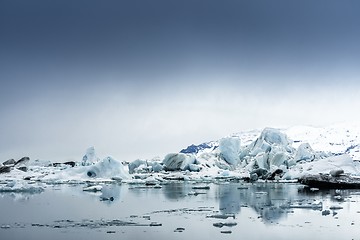 Image showing Icebergs at glacier lagoon 