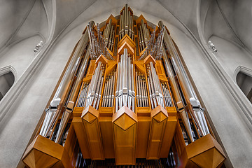 Image showing Church pipe organ