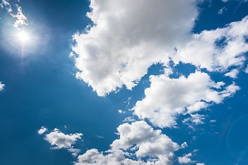 Image showing Beautiful sky with fluffy clouds