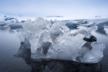 Image showing Blue icebergs closeup