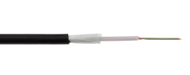 Image showing Fiber optic cable detail isolated on white