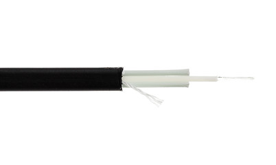 Image showing Fiber optic cable detail isolated on white