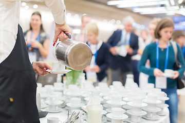 Image showing Coffee break at conference meeting.