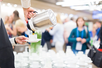 Image showing Coffee break at conference meeting.