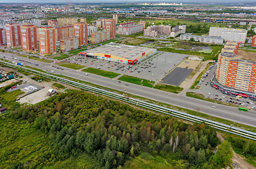 Image showing Residential district. Shopping center. Tyumen