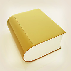 Image showing Glossy Book Icon isolated on a white background . 3D illustratio