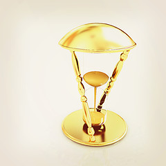 Image showing Transparent hourglass. Sand clock icon 3d illustration. . 3D ill