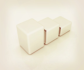 Image showing Blocks. 3D illustration. Vintage style.