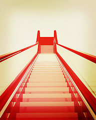 Image showing Escalator . 3D illustration. Vintage style.