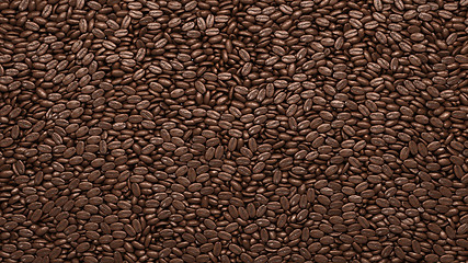 Image showing Coffee beans texture or background