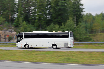 Image showing Chinese ZhongTongBus at High Speed on Motorway