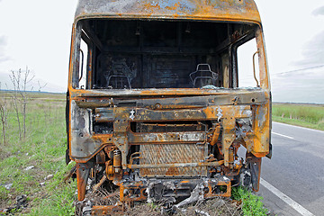 Image showing Burned Truck Cabin