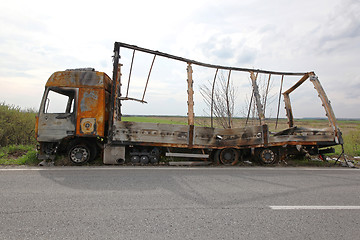 Image showing Truck Fire Damage