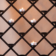 Image showing Candles in a church