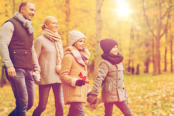 Image showing happy family in autumn park