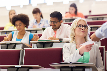 Image showing group of international students in lecture hall