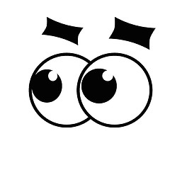 Image showing cartoon eyes.see on the left