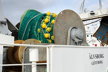 Image showing big fishing boat in the harbour