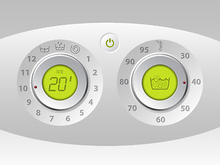 Image showing Wash machine manual and digital control panel