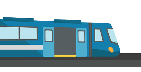 Image showing Modern high speed train vector illustration.