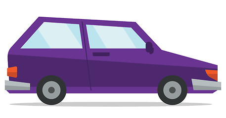 Image showing Small purple car vector illustration.