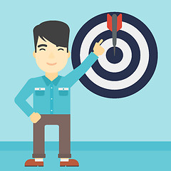 Image showing Achievement of business goal vector illustration.